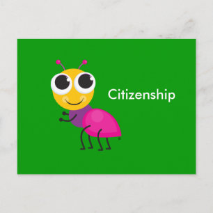 Cute Ant & Citizenship Postcard