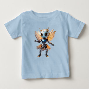 Cute Ant Girl Dancing Robot Pixie Baby T-Shirt