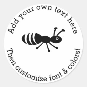 Cute Ant or Termite Funny Pest Control Classic Round Sticker