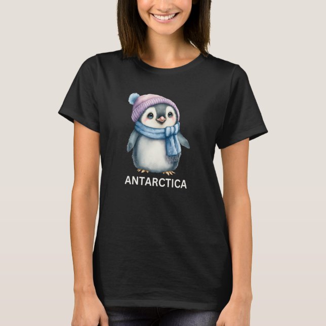 Cute Antarctica Penguin Animal for the Zoo T-Shirt (Front)