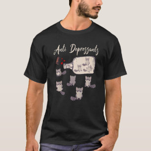 Cute Anti Depressants Racoon  Racoon T-Shirt