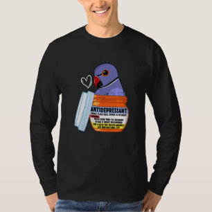 Cute Antidepressant Parrot I Violet Indian Ringnec T-Shirt