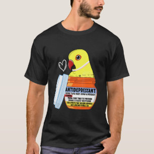 Cute Antidepressant Parrot I Yellow Indian Ringnec T-Shirt