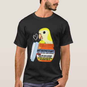Cute Antidepressant Parrot I Yellow Monk Parakeet T-Shirt