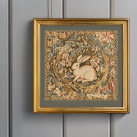 Cute Antique Rabbit in Mediaeval Tapestry Garden