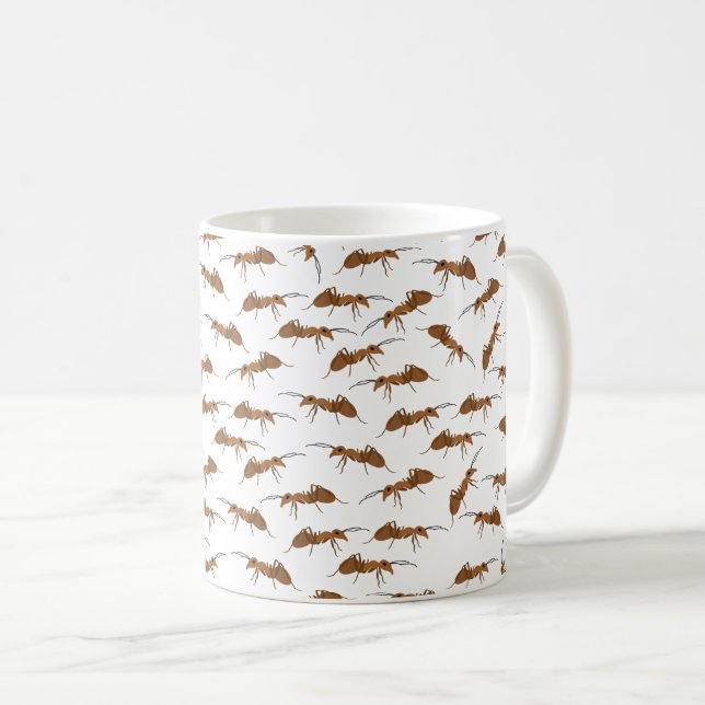 Cute Ants Pattern Coffee Mug (Front Right)
