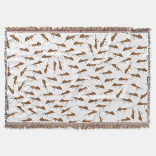 Cute Ants Pattern Throw Blanket