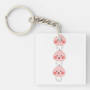 Cute apeach triplets key ring