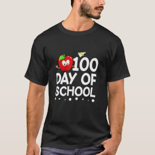 Cute Apple 100th Day Of School Teacher Or Student T-Shirt