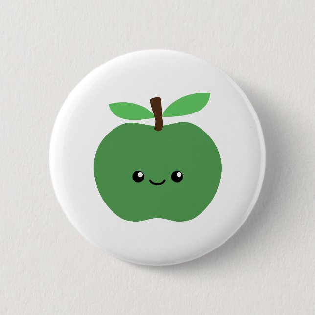 Cute Apple 6 Cm Round Badge (Front)