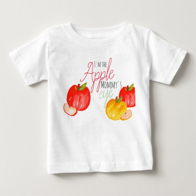 Cute apple baby shirt kid birthday party tshirt (Front)