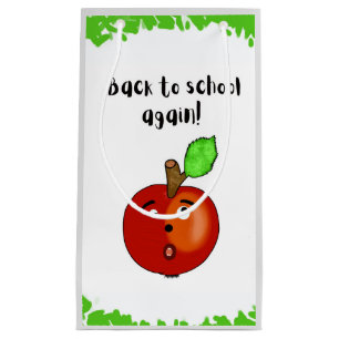 Cute apple back to school small gift bag