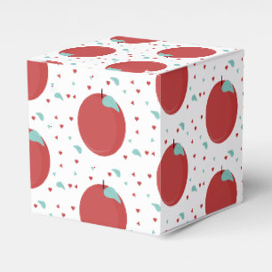 Cute Apple Confetti Birthday Party Favour Box