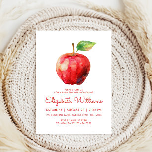 cute Apple Of Our Eye Baby Shower Invitation