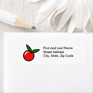 Cute Apple or Cherry, Fun Kitchen Fruit Cartoon