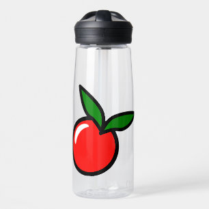 Cute Apple or Cherry, Fun Kitchen Fruit Cartoon Water Bottle