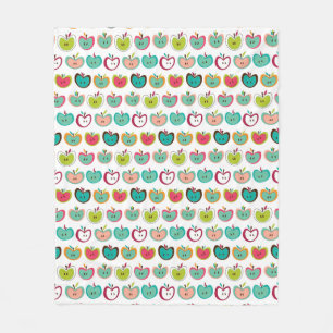 Cute apple pattern fleece blanket