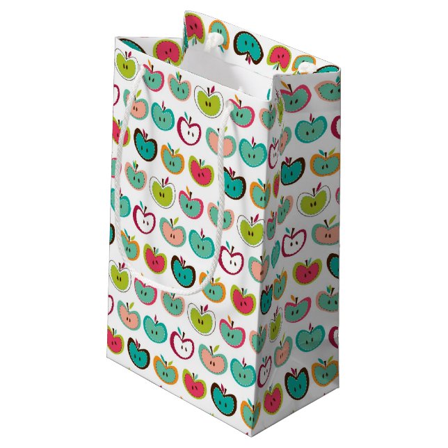 Cute apple pattern small gift bag (Back Angled)