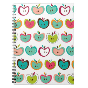 Cute apple pattern spiral notebook