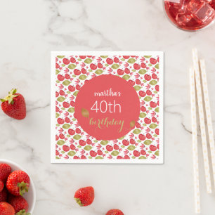 Cute Apple Pattern Watercolor Hand-painted Napkin