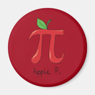 Cute Apple Pi Symbol Math Teacher Magnet