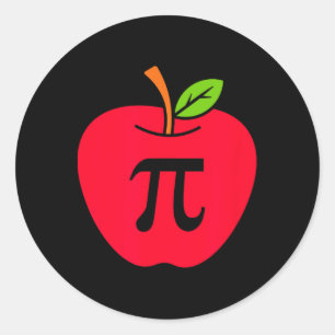 Cute Apple Pie Happy Pi Day Math Teacher  Classic Round Sticker