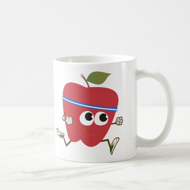 Cute Apple Runner Coffee Mug (Right)