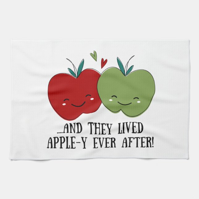 Cute Apple Tea Towel (Horizontal)