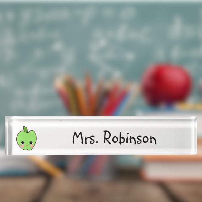Cute Apple Teacher Nameplate (Creator Uploaded)
