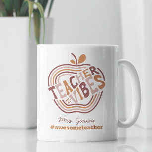 Cute Apple Teacher Thank You Appreciation Custom Coffee Mug