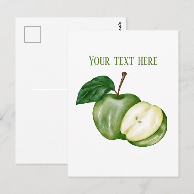 Cute apple vendors customisable  postcard (Front/Back)