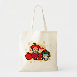 Cute apple watermelon and kawaii pet tote bag
