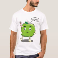 cute Apple With cute worm