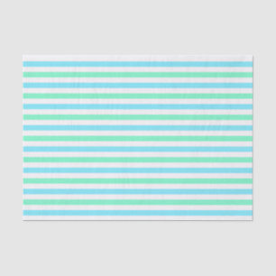 Cute Aqua and Mint Green Stripes Tissue Paper
