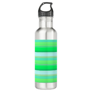 Cute aqua green stripes 710 ml water bottle