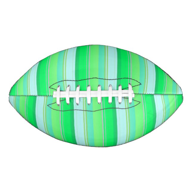 Cute aqua green stripes football (Front)