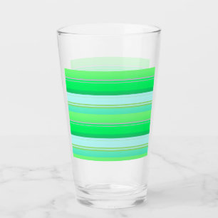 Cute aqua green stripes glass
