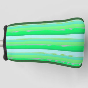 Cute aqua green stripes golf head cover
