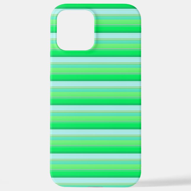 Cute aqua green stripes iPhone case (Back)