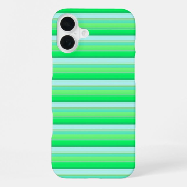 Cute aqua green stripes iPhone case (Back)