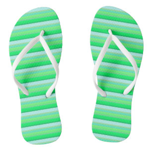 Cute aqua green stripes jandals