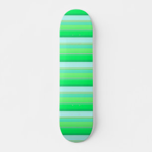 Cute aqua green stripes skateboard