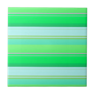 Cute aqua green stripes tile