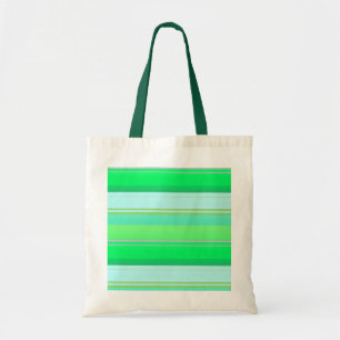 Cute aqua green stripes tote bag