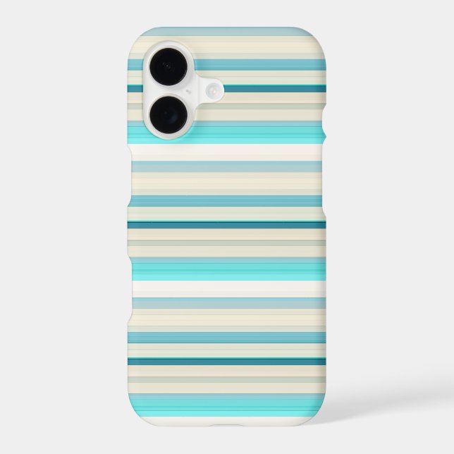 Cute aqua white stripes (Back)