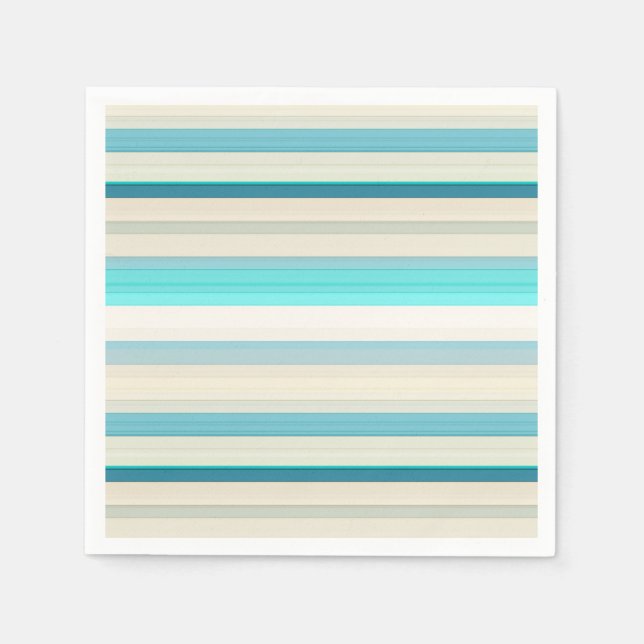 Cute aqua white stripes napkin (Front)