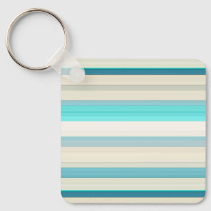 Cute aqua white stripes throw pillow key ring