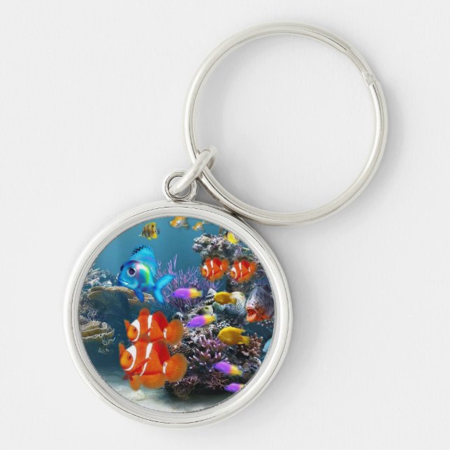 cute aquarium fish keyring (Front)