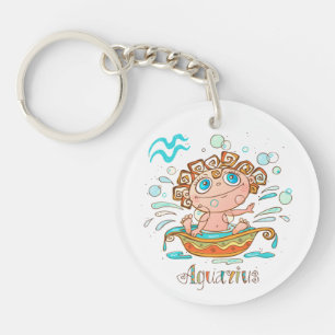 Cute Aquarius Kids Bubbles Key Ring