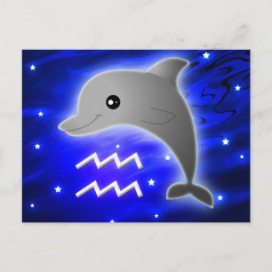 Cute Aquarius Zodiac Postcard